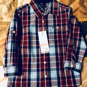 2t Boys Long Sleeve Button Shirt